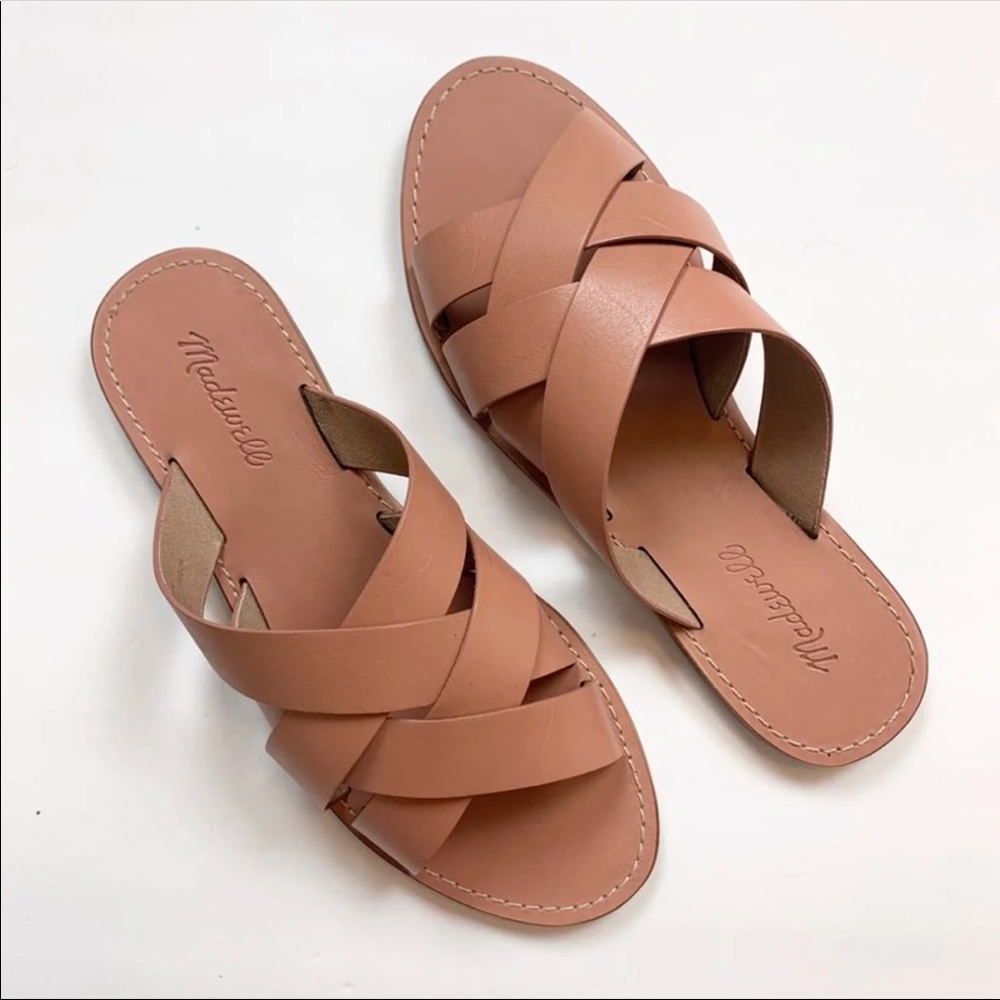 MADEWELL boardwalk leather sandals (worn once)